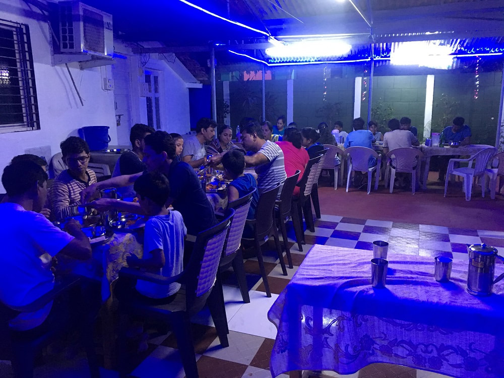 Guests having dinner at Dolphin Restaurant, Nagaon